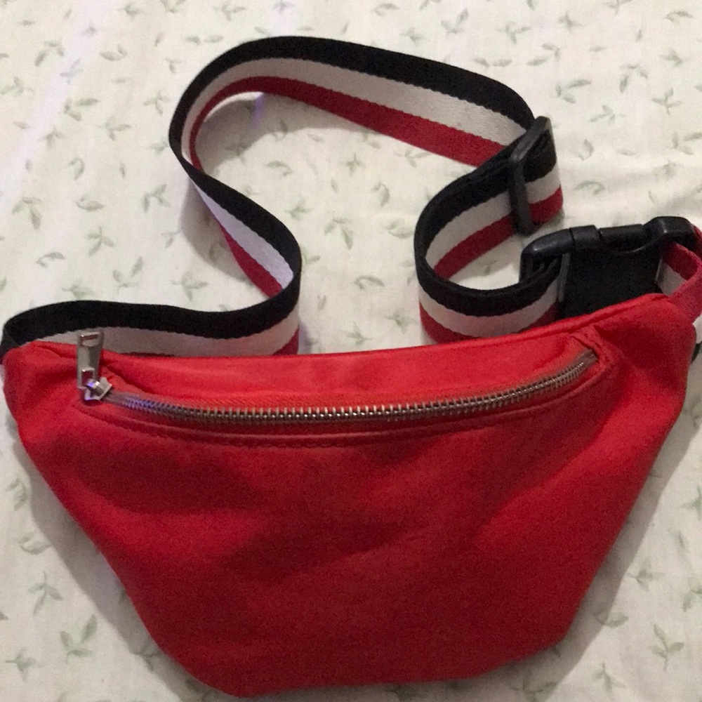 L.A Express Red Satin Fanny Pack, see pictures for description